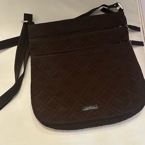 Vera Bradley Triple Zip Hipster
Quilted Crossbody Purse Espresso
Brown